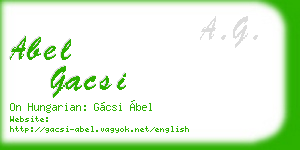 abel gacsi business card