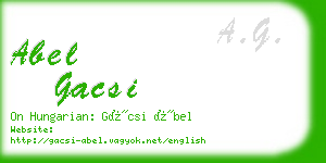 abel gacsi business card